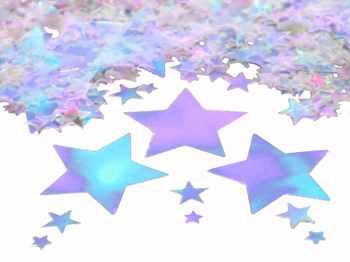 Iridescent Star Confetti by the pound or packet